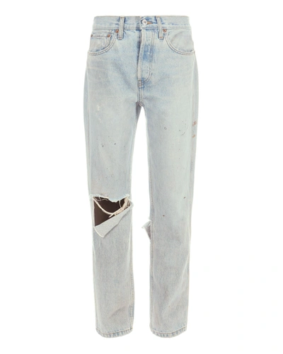 Shop Re/done Grunge Destroyed Straight Jeans