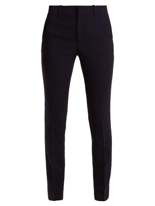 navy slim leg trousers womens