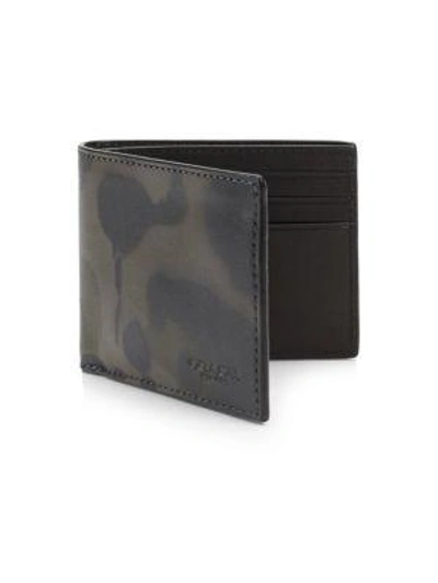 Shop Coach Leather Bifold Wallet In Grey