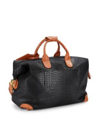 Shop Bric's 18" Leather Duffel Bag In Dark Brown