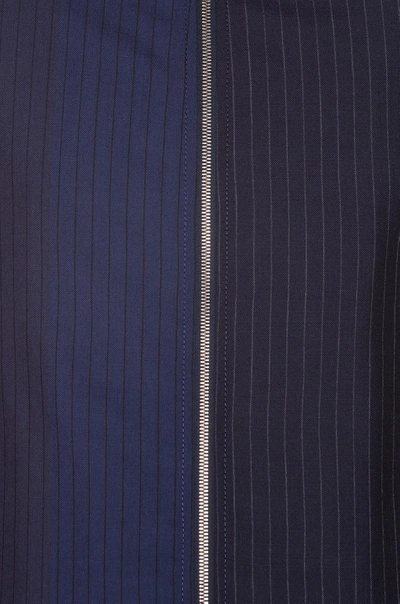 Shop Marni Full Zip Jacket In Blue,stripes
