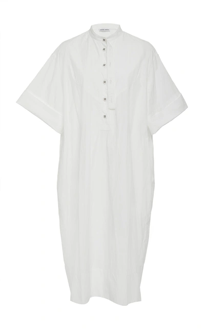 Shop Tomas Maier Airy Poplin Cotton Shirt Dress In White