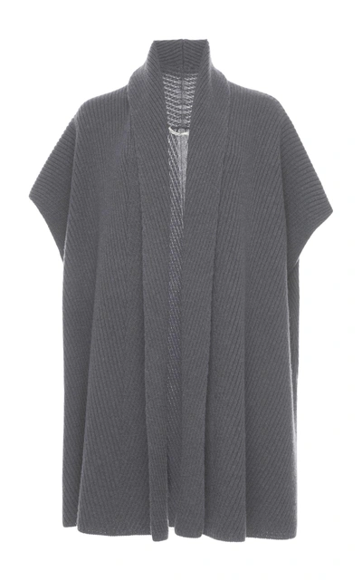 Shop Agnona Relaxed Cashmere Knit Vest In Grey