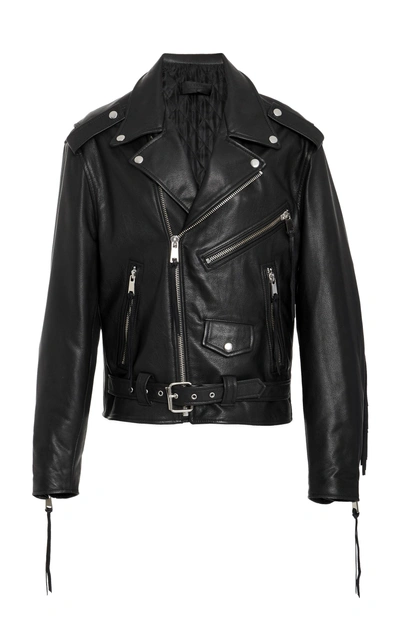 Shop Nili Lotan Rebel Leather Moto Jacket In Black