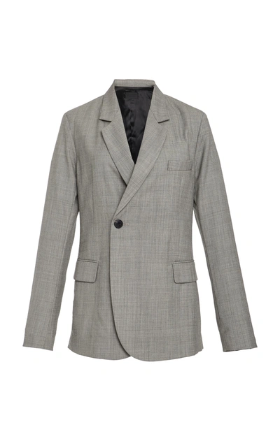 Shop Nili Lotan Classon Wool Jacket In Grey