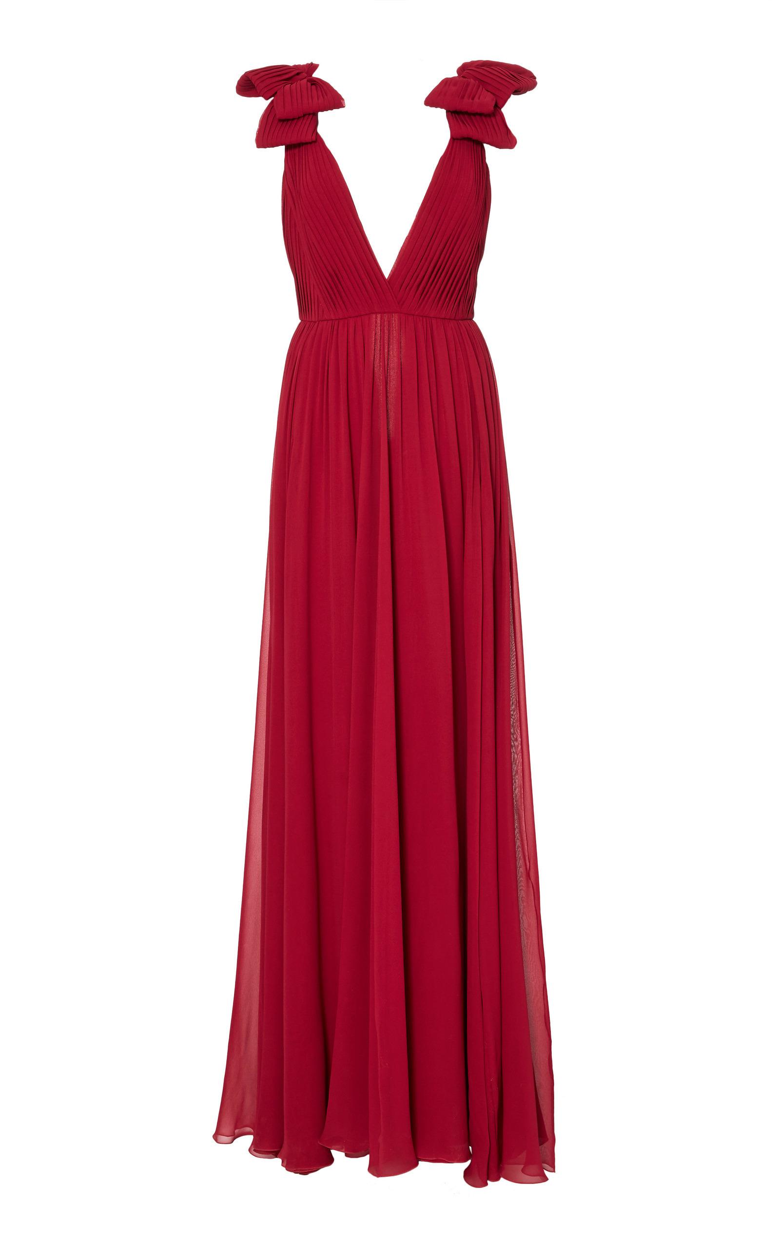 elie saab burgundy dress