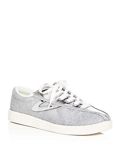 Shop Tretorn Women's Nylite 17 Plus Lace Up Sneakers In Silver