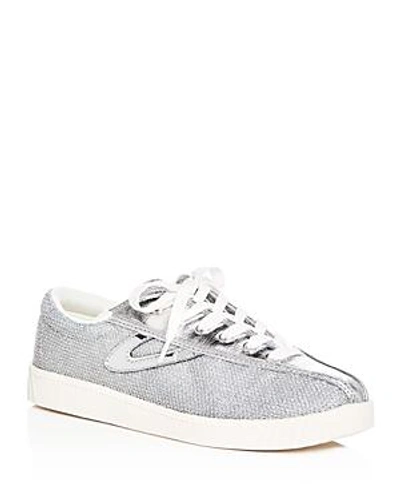 Tretorn Nylite Plus Metallic Mesh Low-top Sneakers In Silver