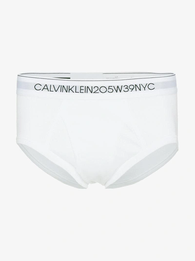 Shop Calvin Klein 205w39nyc Logo Briefs In White