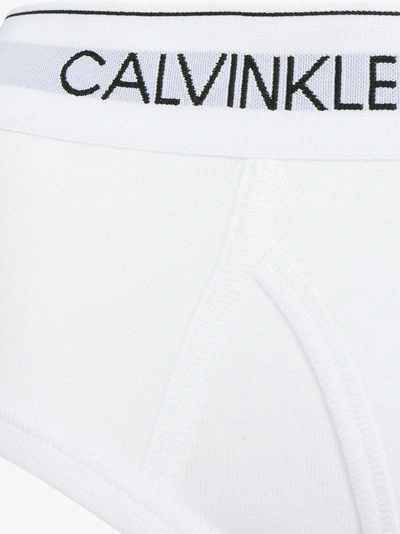Shop Calvin Klein 205w39nyc Logo Briefs In White