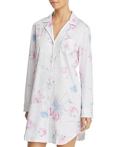 Shop Ralph Lauren Lauren  Paris Knit Sleepshirt In Multi Floral