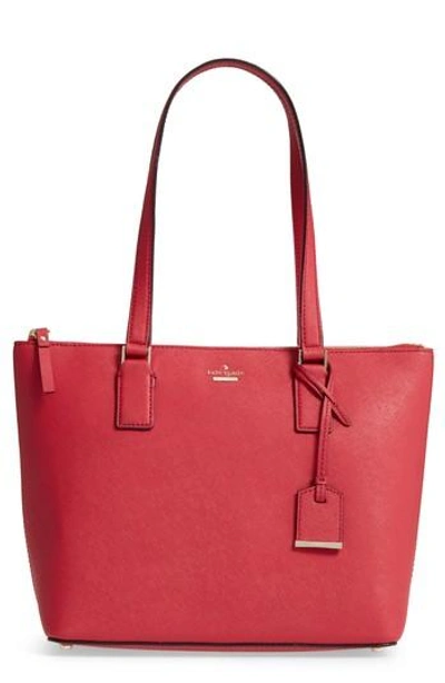 Shop Kate Spade Cameron Street - Small Lucie Leather Tote - Red In Rosso