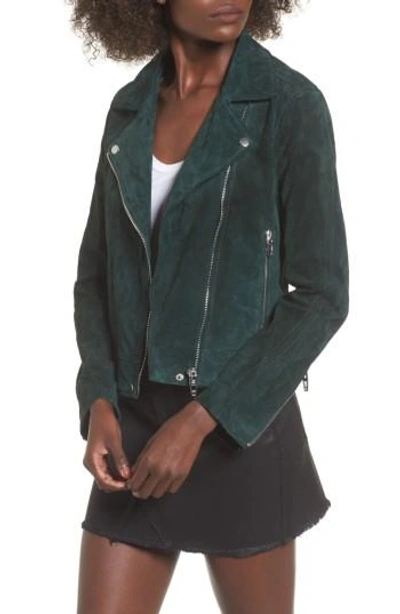Shop Blanknyc Suede Moto Jacket In Evergreen