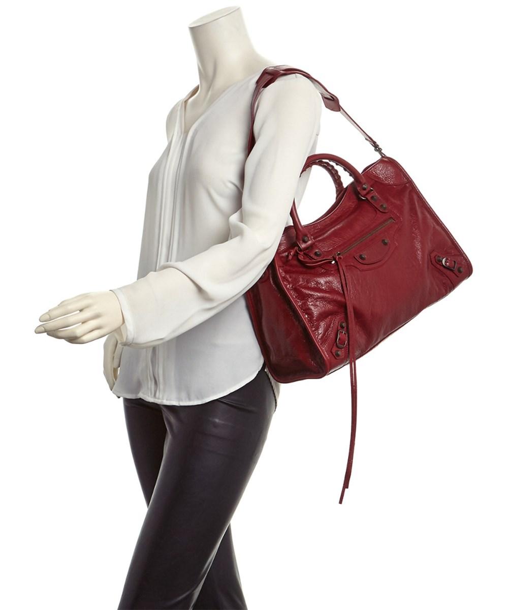 red crystal balenciaga bag