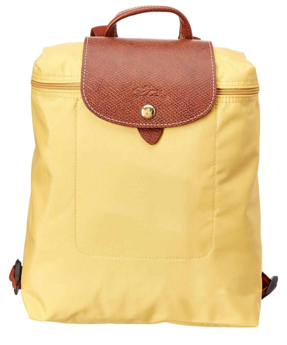 yellow longchamp backpack