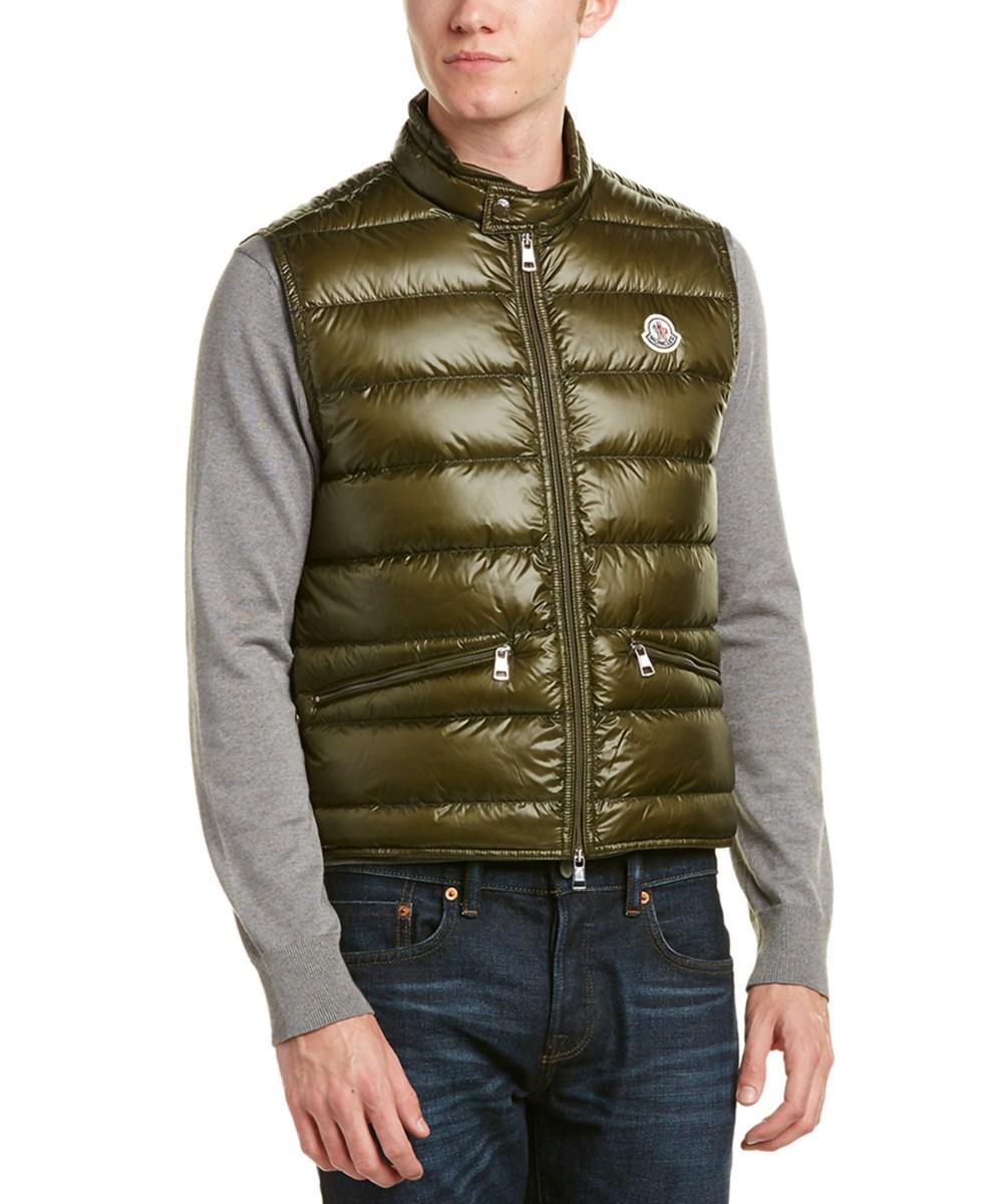Moncler Gui Quilted Down Vest In Green | ModeSens