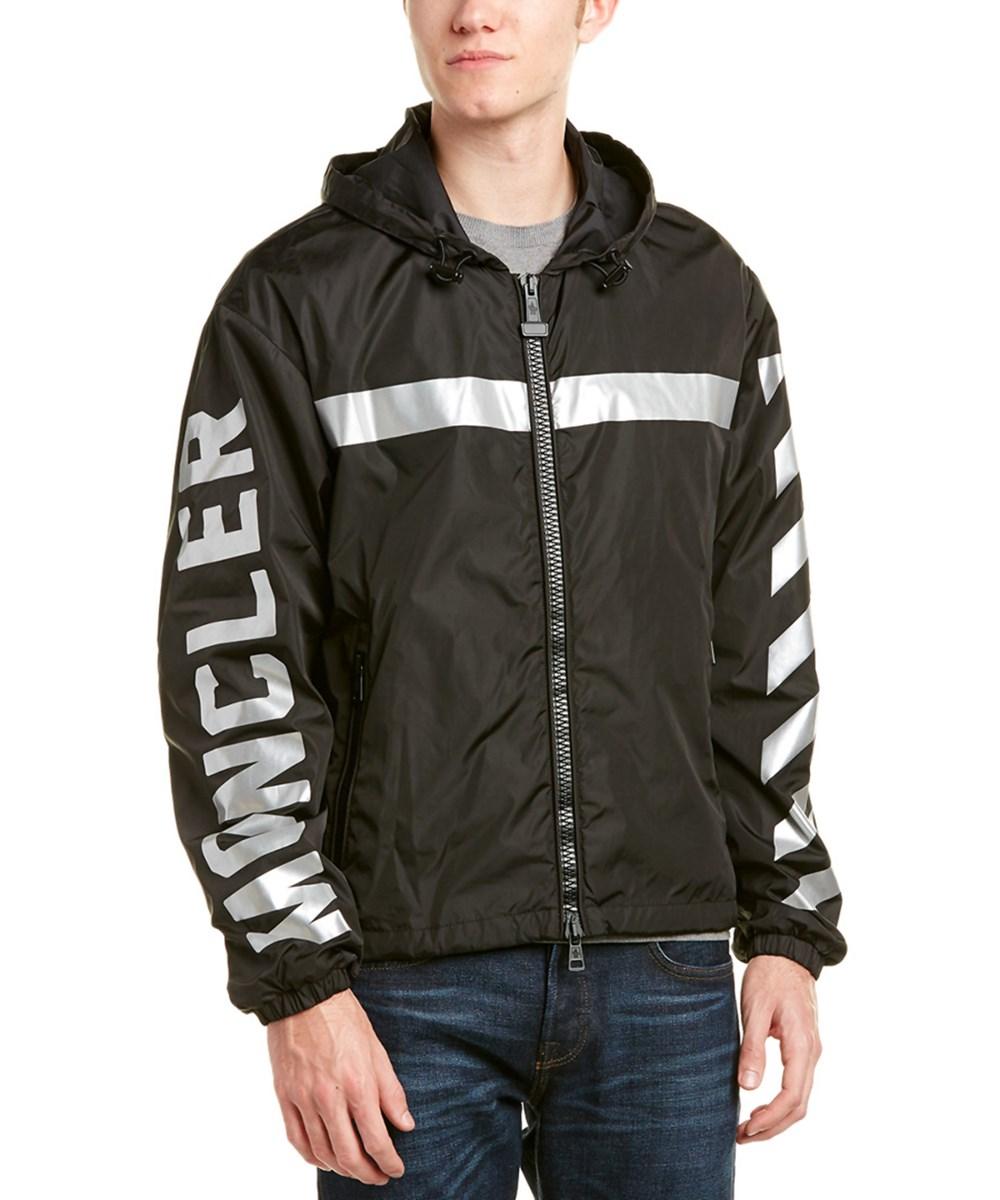 Moncler X Off-white Gabgui Striped Hoodie In Black | ModeSens