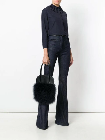 Shop Nina Ricci Textured Shoulder Bag In Blue
