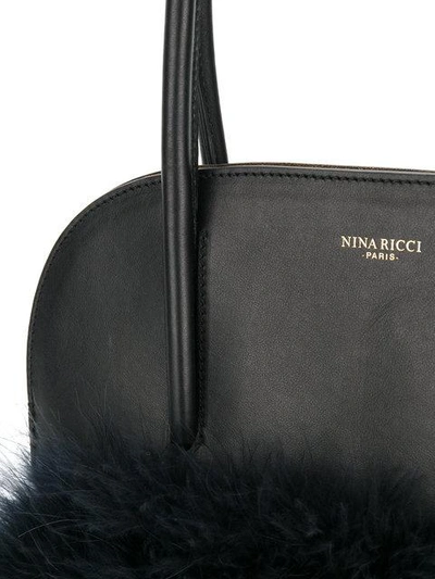 Shop Nina Ricci Textured Shoulder Bag In Blue