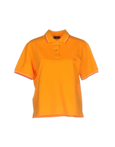 Shop Fred Perry Polo Shirts In Orange