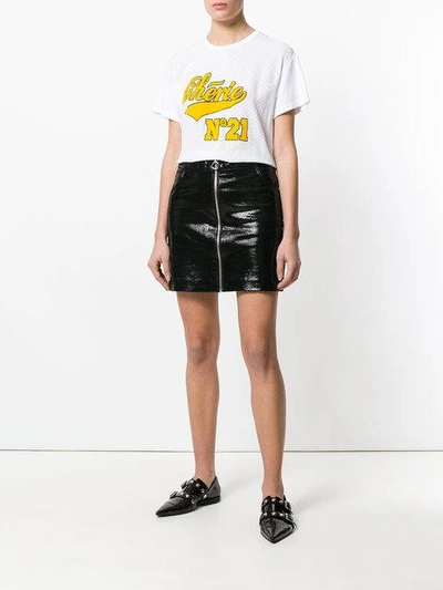 Shop N°21 Cherie Perforated T-shirt In White