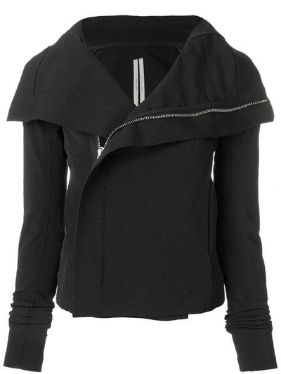 Shop Rick Owens Wrap Front Fitted Jacket In Black
