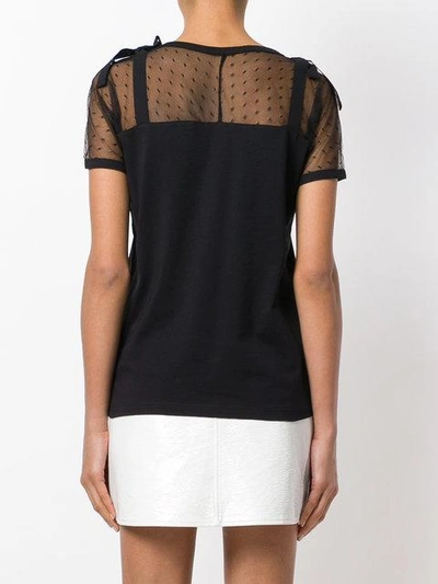 Shop Red Valentino Tulle Panel T-shirt