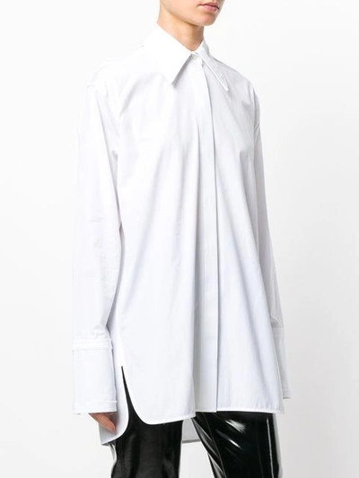 Shop Helmut Lang Cut Out Shirt In White