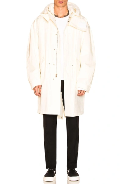 Shop Helmut Lang Re-edition Hooded Parka In Off White