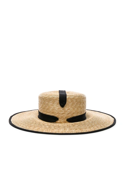 Shop Lola Hats Zorro Hat In Natural & Black