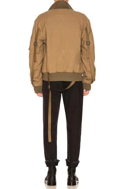 Shop Helmut Lang Re-edition High Collar Bomber In Green