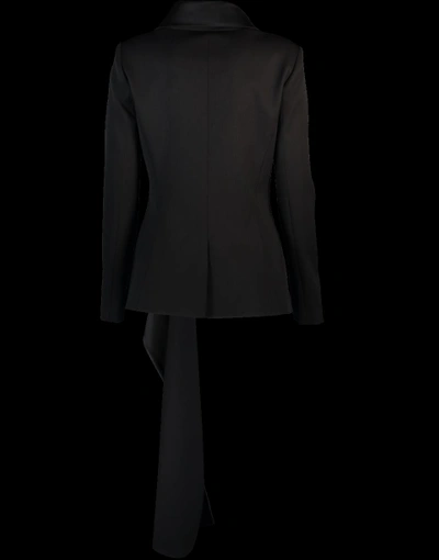 Shop Oscar De La Renta Asymmetrical Jacket In Black