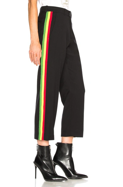 Shop Adaptation Rasta Stripe Trouser Pant In Black,stripes
