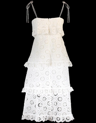 Shop Zimmermann Lumino Daisy Tier Dress In Ivory