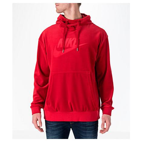 nike velour pullover hoodie