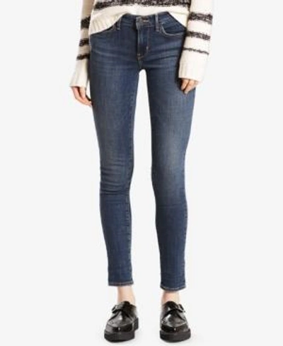 Shop Levi's Women's 711 Skinny Jeans In Long Length In Black
