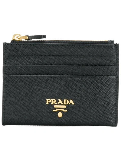 Shop Prada Saffiano Zip Cardholder