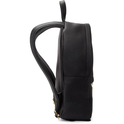 Shop Thom Browne Black Leather Small Unstructured Backpack In 001 Black