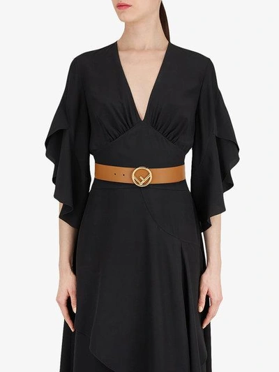 Shop Fendi F Is  Belt In Brown ,neutral