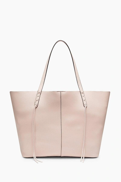 Shop Rebecca Minkoff Medium Unlined Tote Whipstitch In Soft Blush