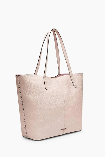 Shop Rebecca Minkoff Medium Unlined Tote Whipstitch In Soft Blush