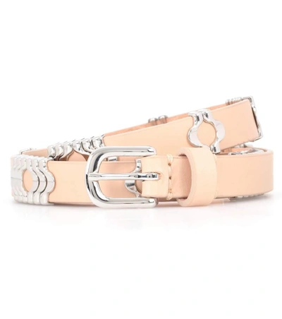 Shop Isabel Marant Odena Leather Belt In Pink