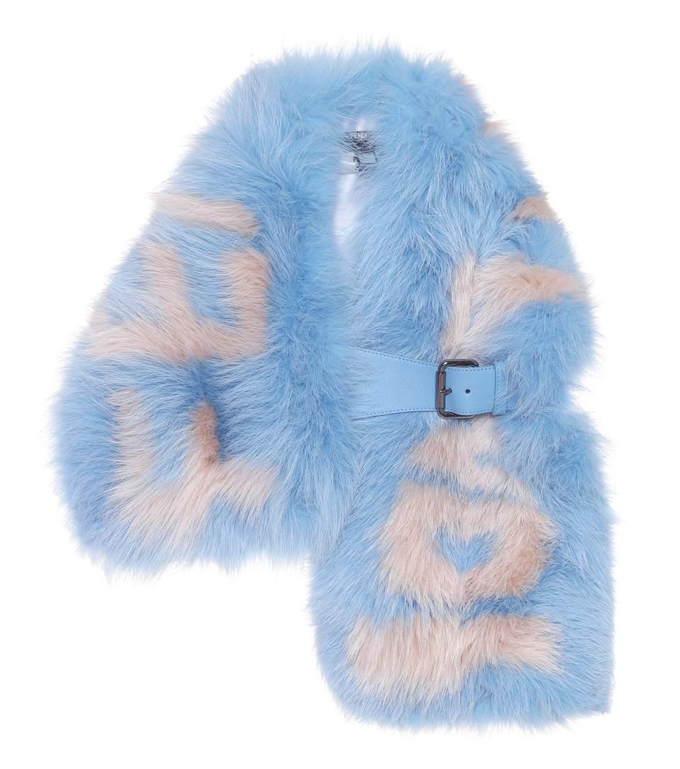 fendi fox fur scarf