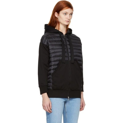 Shop Moncler Black Down Hoodie In 999 Black