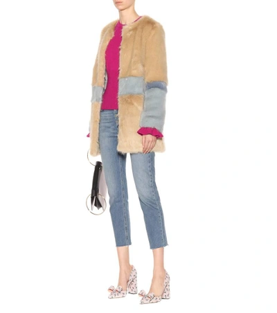 Shop Shrimps Garfunkel Faux Fur Jacket In Beige