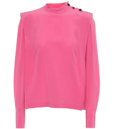 Shop Isabel Marant Kelissa Silk Top In Pink