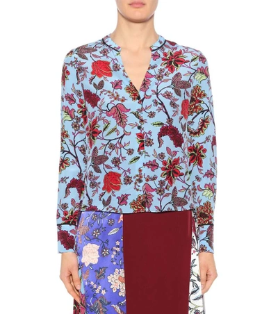 Shop Diane Von Furstenberg Printed Silk Blouse In Multicoloured