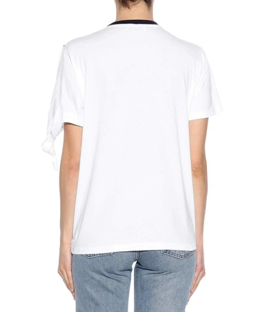 Shop Jw Anderson Drape Knot T-shirt In White