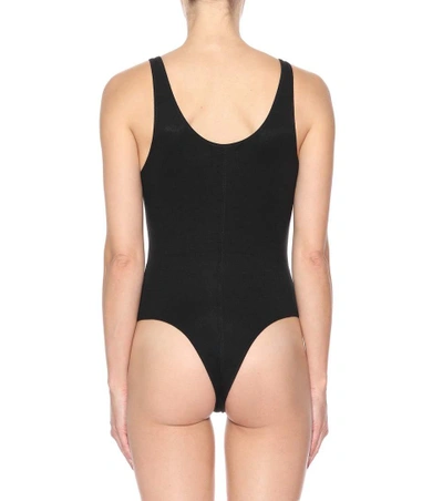 Shop Atm Anthony Thomas Melillo Jersey Bodysuit In Black