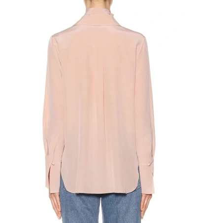 Shop Chloé Silk Crêpe-de-chine Shirt In Pink